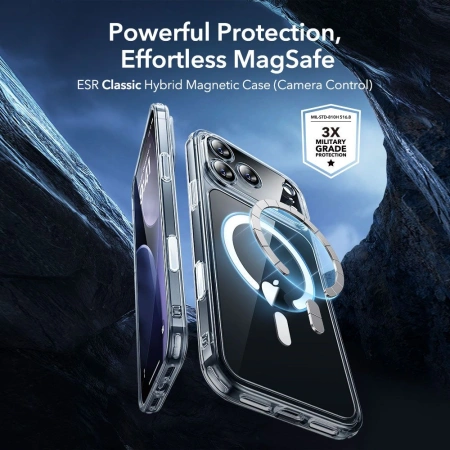 ESR ZESTAW CLASSIC HYBRID MAGSAFE + SZKŁO HARTOWANE DO IPHONE 17 PRO