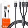 MCDODO 3IN1 USB CABLE FAST CHARGING USB-C LIGHTNING MICRO USB QC 1M LED