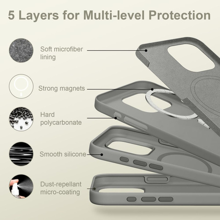 TECH-PROTECT SILICONE DO IPHONE 16 PRO MAX DO MAGSAFE OCHRONA Z SILIKONU
