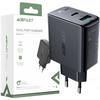 Acefast ładowarka sieciowa USB Typ C / USB 32W, PPS, PD, QC 3.0, AFC, FCP czarny (A5 black)