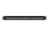 Patch panel Lanberg 24 port 1U kat.7 ekranowany czarny