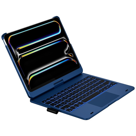 Etui Typecase Flexbook Touch z klawiaturą do iPad Pro 11" 2024/2025 ciemny niebieski