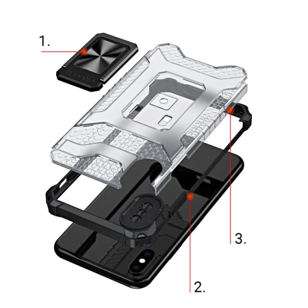 HURTEL CRYSTAL RING CASE PANCERNE ETUI DO IPHONE XS MAX MAGNETYCZNY UCHWYT