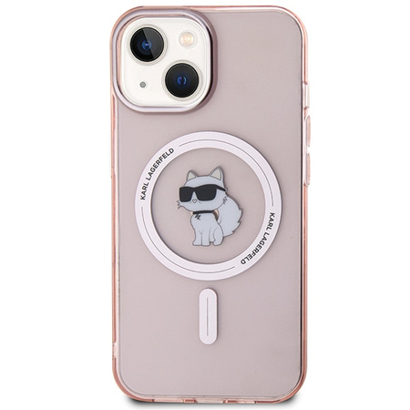 KARL LAGERFELD KLHMP15SHFCCNOP ETUI HARDCASE DO IPHONE 15 14 13 DO MAGSAFE
