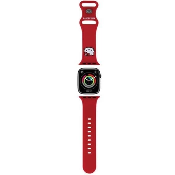 Pasek Hello Kitty Silicone Kitty Head na Apple Watch 38/40/41mm - czerwony