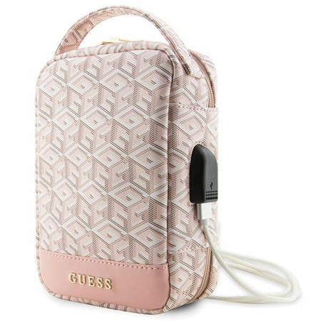 Torba Guess GUHBHGCFSEP Organizer - różowe GCube Stripe