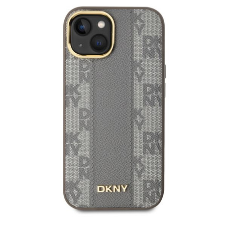 DKNY POKROWIEC HARDCASE DO IPHONE 15 6.1 DO MAGSAFE SKÓRZANY WZÓR CHECKERED