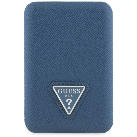 Powerbank indukcyjny Guess Grained       Triangle 5000mAh 15W USB-C MagSafe niebieski