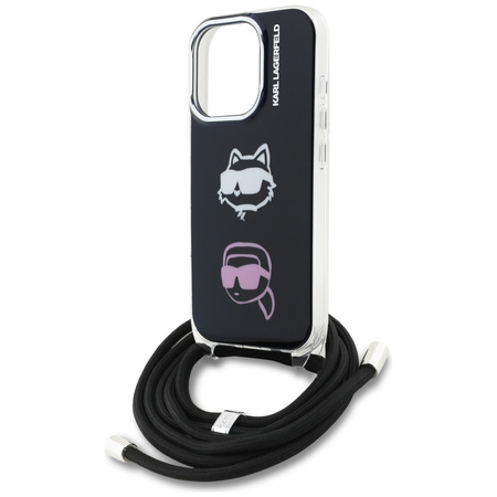 Etui Karl Lagerfeld IML Crossbody        Karl&Choupette Head do iPhone 16 Pro Max czarny