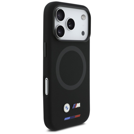 Etui BMW M Silicon Logo MagSafe do       iPhone 17 Pro czarny