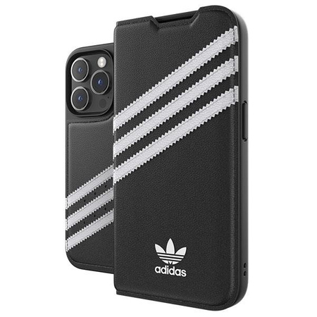 Etui Adidas OR Booklet Case PU na iPhone 14 Pro czarno biały/black white 50196