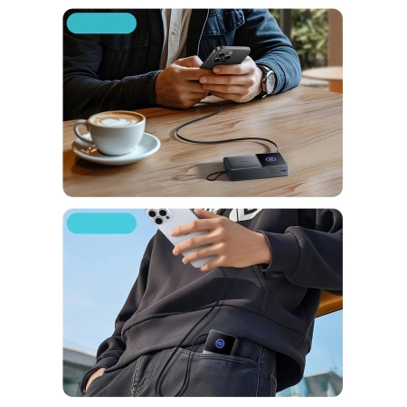 JOYROOM POWERBANK JR-PR1 10000MAH 22,5W Z WBUDEDZONYM KABLEM USB-C