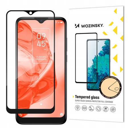 WOZINSKY SZKŁO HARTOWANE FULL GLUE CASE FRIENDLY DO TCL 205 EKRAN Z RAMKĄ