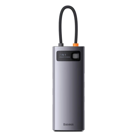 BASEUS HUB 7W1 USB-C DO 3X USB 3.0 HDMI VGA ETHERNET RJ45 DO KOMPUTERA 4K