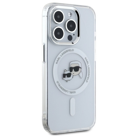 KARL LAGERFELD ETUI HARDCASE DO IPHONE 15 PRO 6.1 DO MAGSAFE Z METALOWYM