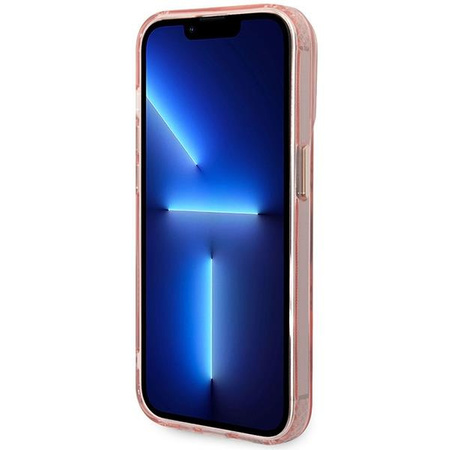 Etui Guess GUHMP14XHTCMP na iPhone 14 Pro Max - różowe Gold Outline Translucent MagSafe