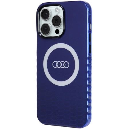Etui Audi IML Big Logo MagSafe na iPhone 15 Pro Max - niebieskie