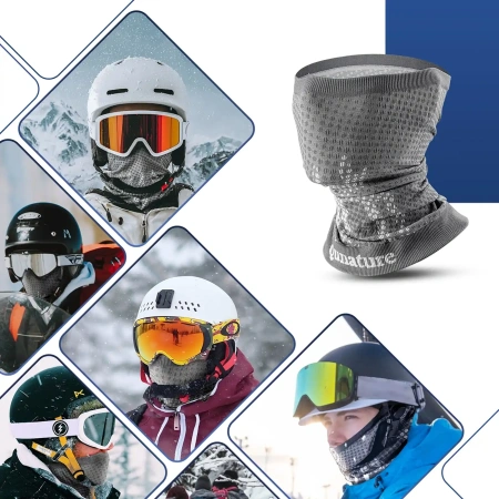 Komin narciarski Qunature 11230014001 bandana sportowa rozmiar uniwersalny - szary