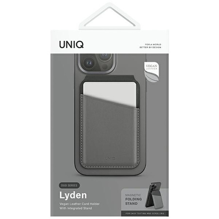 UNIQ LYDEN DS MAGNETYCZNY PORTFEL RFID DO TELEFONÓW Z FUNKCJĄ STOJAKA 2 W 1