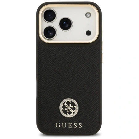 GUESS ETUI GRAINED STRASS LOGO DO IPHONE 17 PRO MAGSAFE Z LUKSUSOWYM