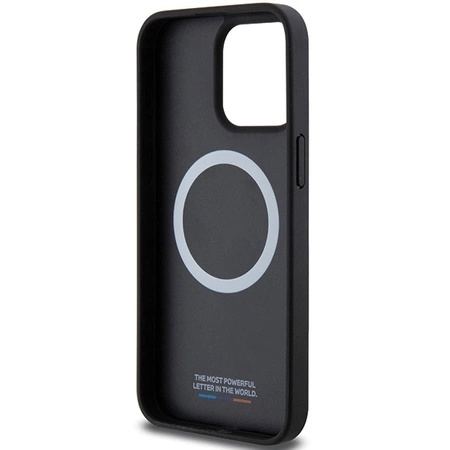 Etui BMW Perforated Twisted Line MagSafe na iPhone 15 Pro - czarne
