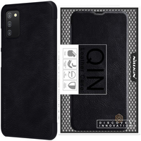 Nillkin Qin skórzana kabura etui Samsung Galaxy A03s czarny