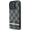 DKNY ETUI HARDCASE DO IPHONE 16 PRO 6.3 WZÓR W KRATKĘ Z PASKAMI DRUKOWANYMI
