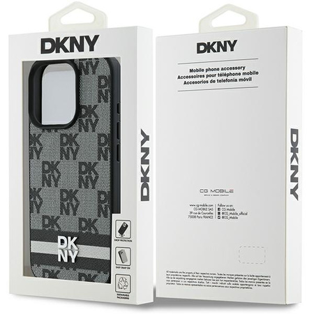 DKNY ETUI HARDCASE DO IPHONE 16 PRO MAX 6,9 Z PASKIEM CHEQUERED STRIPES