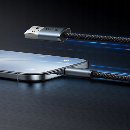 MCDODO KABEL USB-A USB-C SZYBKIE ŁADOWANIE USB TYP C 6A 100W 1M LED BIAŁY