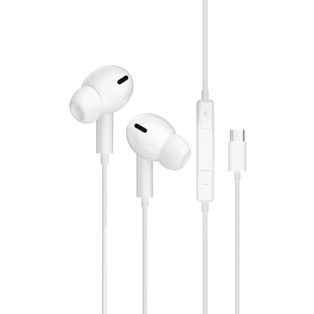 JELLICO słuchawki przewodowe EP3A USB-C z mikrofonem 1.2M Biały