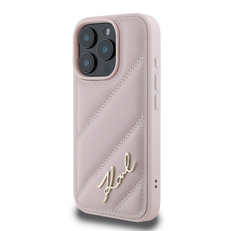 KARL LAGERFELD CASE QUILTED SIGNATURE DO IPHONE 16 PRO 6.3 Z HARDCASE