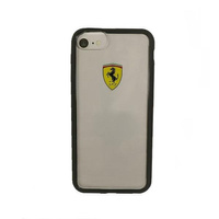Etui Ferrari Transparent na iPhone 7 / 8 / SE 2020 / SE 2022 - przezroczysto-czarne