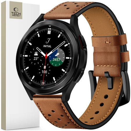 TECH-PROTECT PASEK DO SAMSUNG GALAXY WATCH 4 5 6 7 FE SKÓRZANY WYTRZYMAŁY