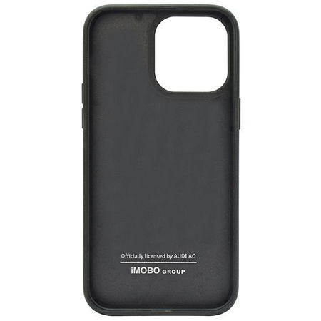 Etui Audi Carbon Fiber Stripe na iPhone 14 Pro - czarne AUS-TPUPCIP14P-R8/D1-BK