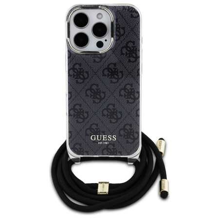 GUESS ETUI HARDCASE CROSSBODY CORD DO IPHONE 16 PRO 6.3 Z DESIGNEM 4G PRINT