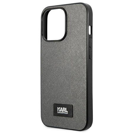 KARL LAGERFELD POKROWIEC HARDCASE DO IPHONE 13 PRO MAX 6,7 SAFFIANO PLAQUE