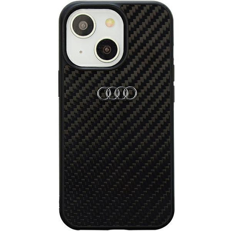 Etui Audi Carbon Fiber na iPhone 14 - czarne AU-TPUPCIP14-R8/D2-BK