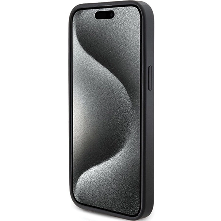 Etui Guess 4G Triangle Metal Logo na iPhone 15 Pro Max - czarne