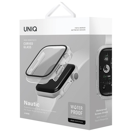 UNIQ ETUI NAUTIC DO APPLE WATCH SERIES 7 8 9 41MM WODOODPORNE PRZEZROCZYSTE