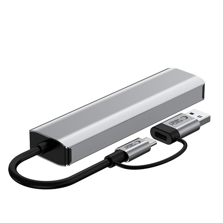 TECH-PROTECT HUB ADAPTER 5IN1 TYPE-C DO USB2.0 USB3.0 RJ45 KOMPUTER MACBOOK