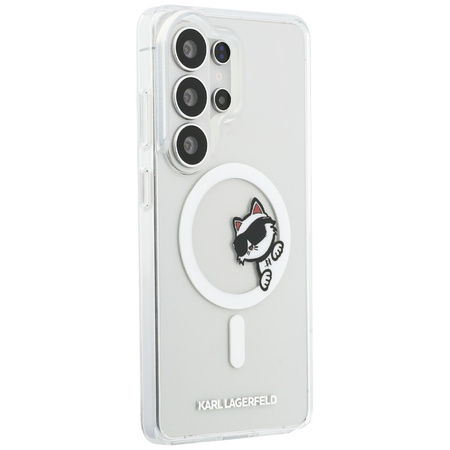 Etui Karl Lagerfeld IML Peekaboo Choupette MagSafe do Samsung Galaxy S26 Ultra przezroczysty