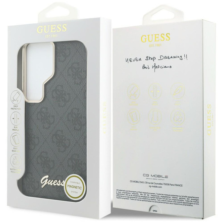 Etui Guess 4G Script MagSafe do Samsung  Galaxy S26 Ultra czarny
