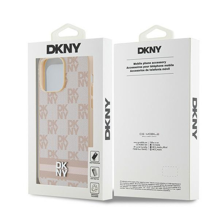 DKNY ETUI HARDCASE LEATHER CHECKERED DO IPHONE 14 PRO MAX Z PASKAMI MONO