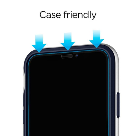 SZKŁO HARTOWANE SPIGEN GLASS FC 2-PACK IPHONE 11 PRO BLACK