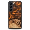 BEWOOD ETUI DREWNIANE DO SAMSUNG GALAXY S23 UNIKATOWE POMARAŃCZOWE I CZARNE