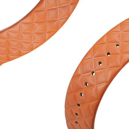 Dux Ducis Strap skórzany pasek do Watch 7 / 6 / 5 / 4 / 3 / 2 / SE (41 / 40 / 38mm) opaska bransoleta bransoletka z naturalnej skóry pomarańczowy (Enland Version)
