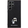 Etui Karl Lagerfeld Saffiano Karl&Choupette Metal Pin na Samsung Galaxy S24 Ultra - czarne