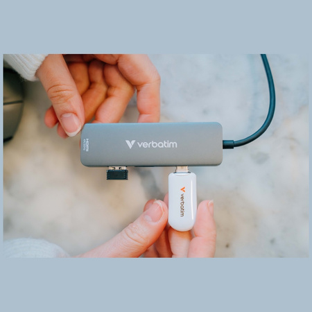 VERBATIM HUB USB-C 3.2 DO TELEFONÓW Z HDMI ALUMINIOWA PRZEJŚCIÓWKA 32155
