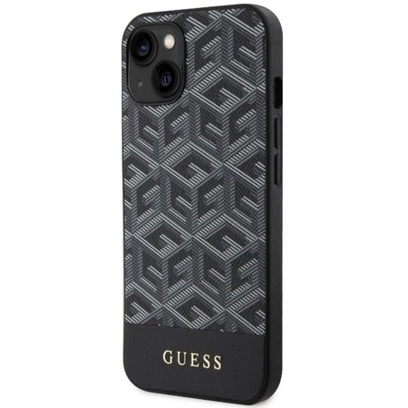 Etui Guess GUHMP14MHGCFSEK na iPhone 14 Plus 6.7" - czarne GCube Stripes MagSafe