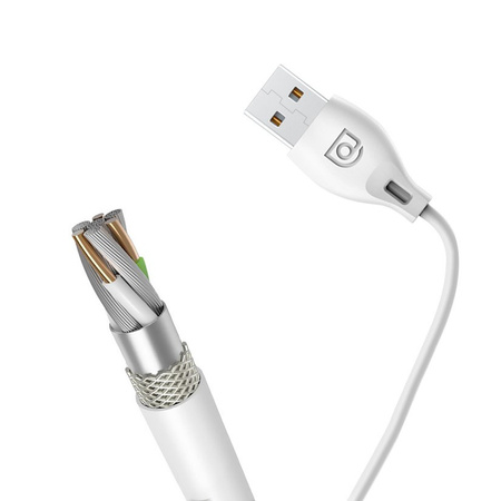 Dudao przewód kabel USB / Lightning 2.4A 1m biały (L4L 1m white)